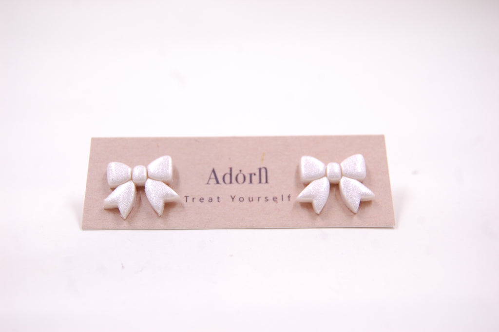 Glitter Bow Studs