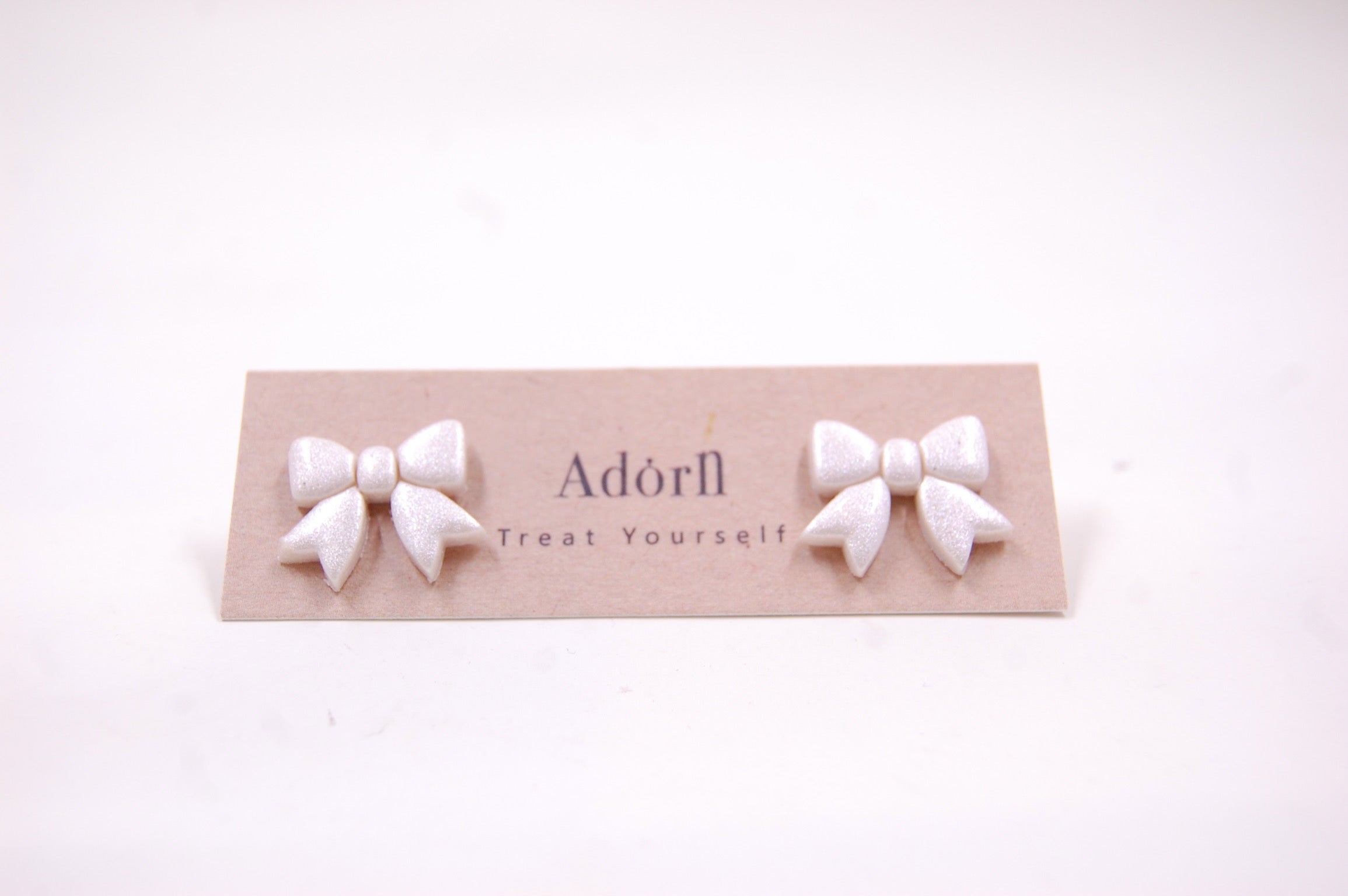 Glitter Bow Studs