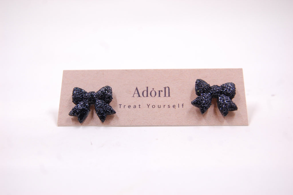 Glitter Bow Studs