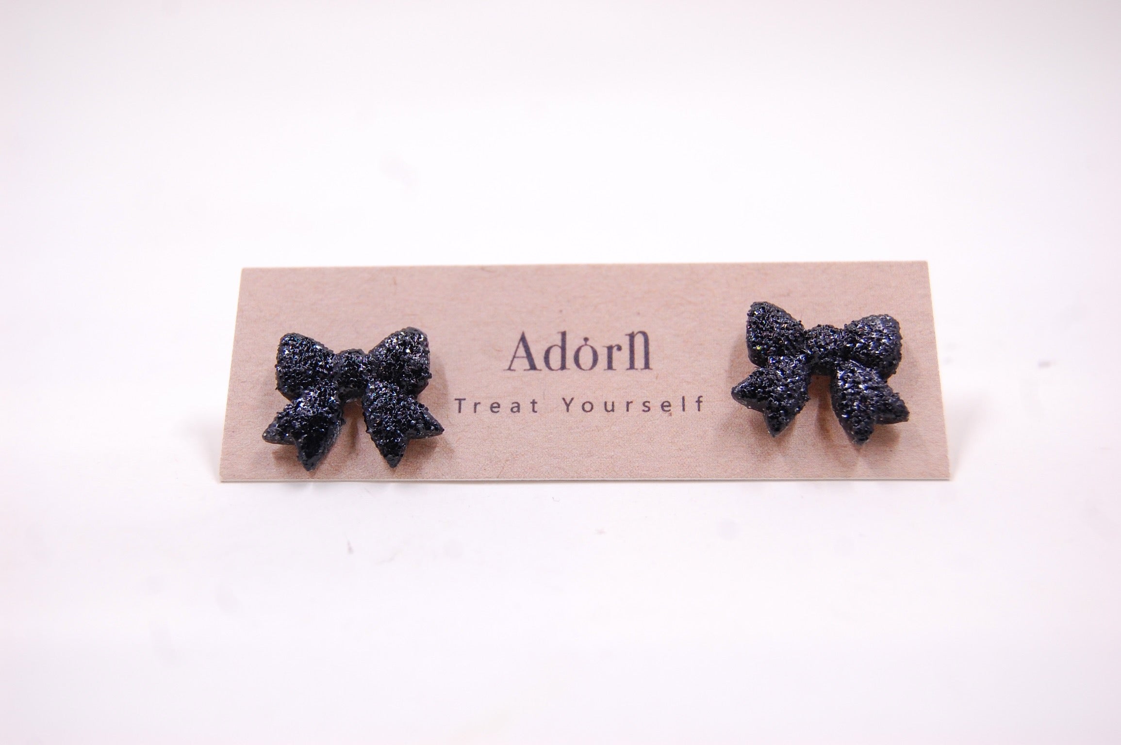 Glitter Bow Studs