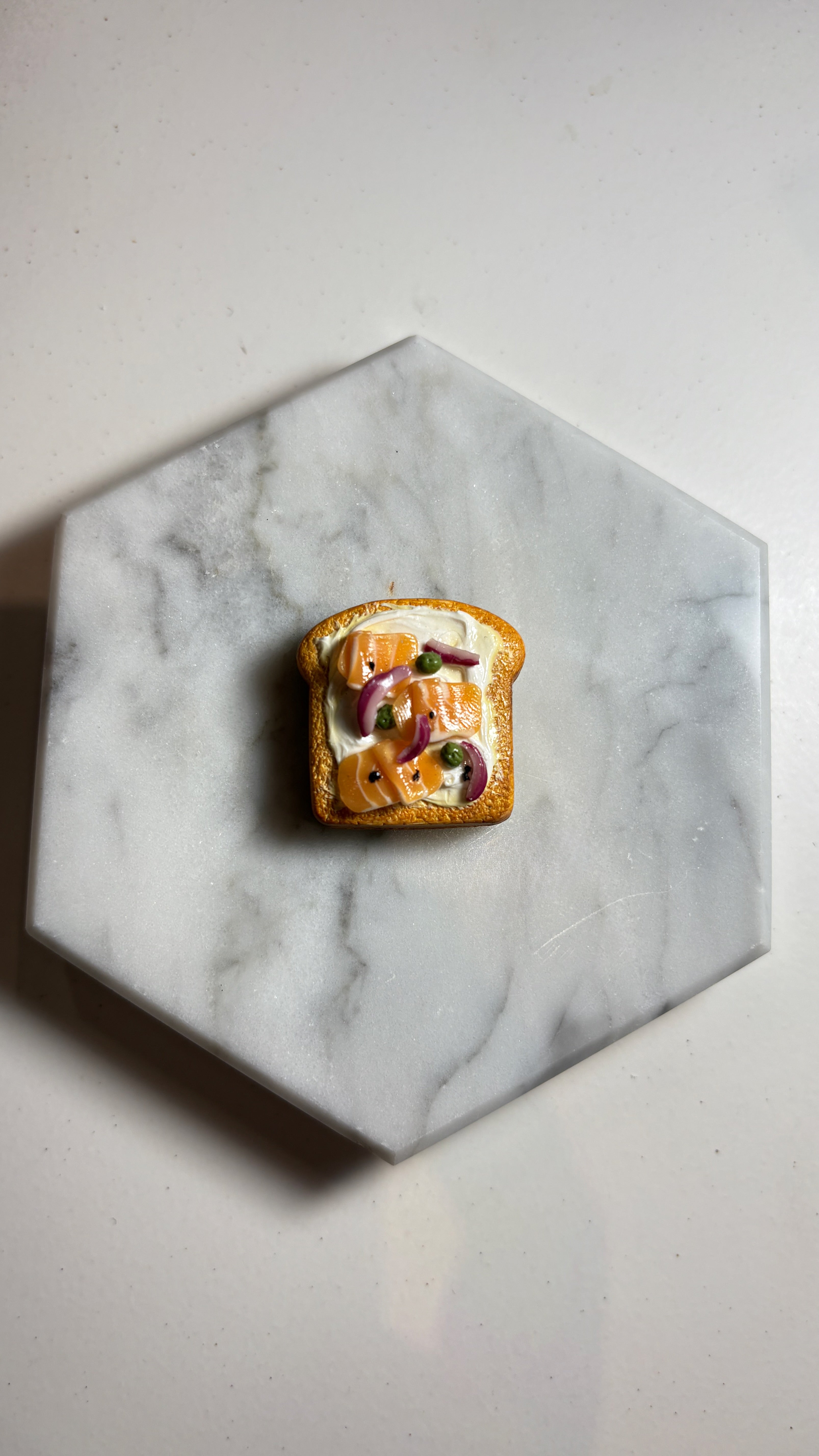 Smoked Salmon on Toast Fridge Magnet